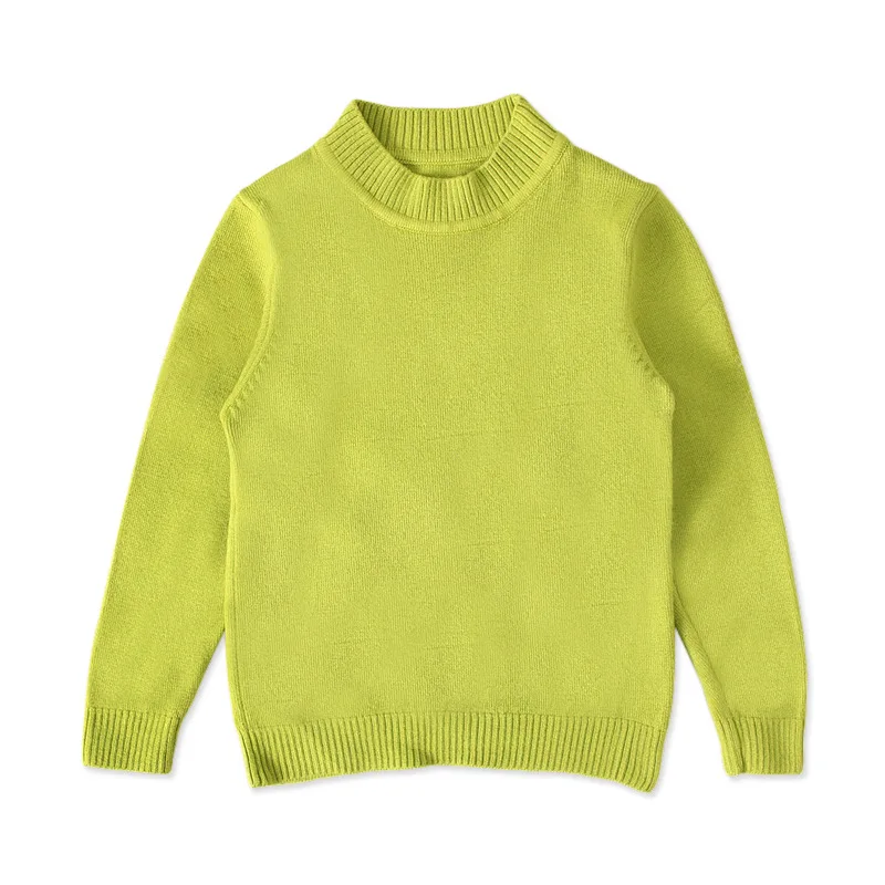 Kids Winter Sweater Solid Color Baby Girls Boys Sweaters Cotton Jumper Knitted Sweater Pullover Warm Outerwear