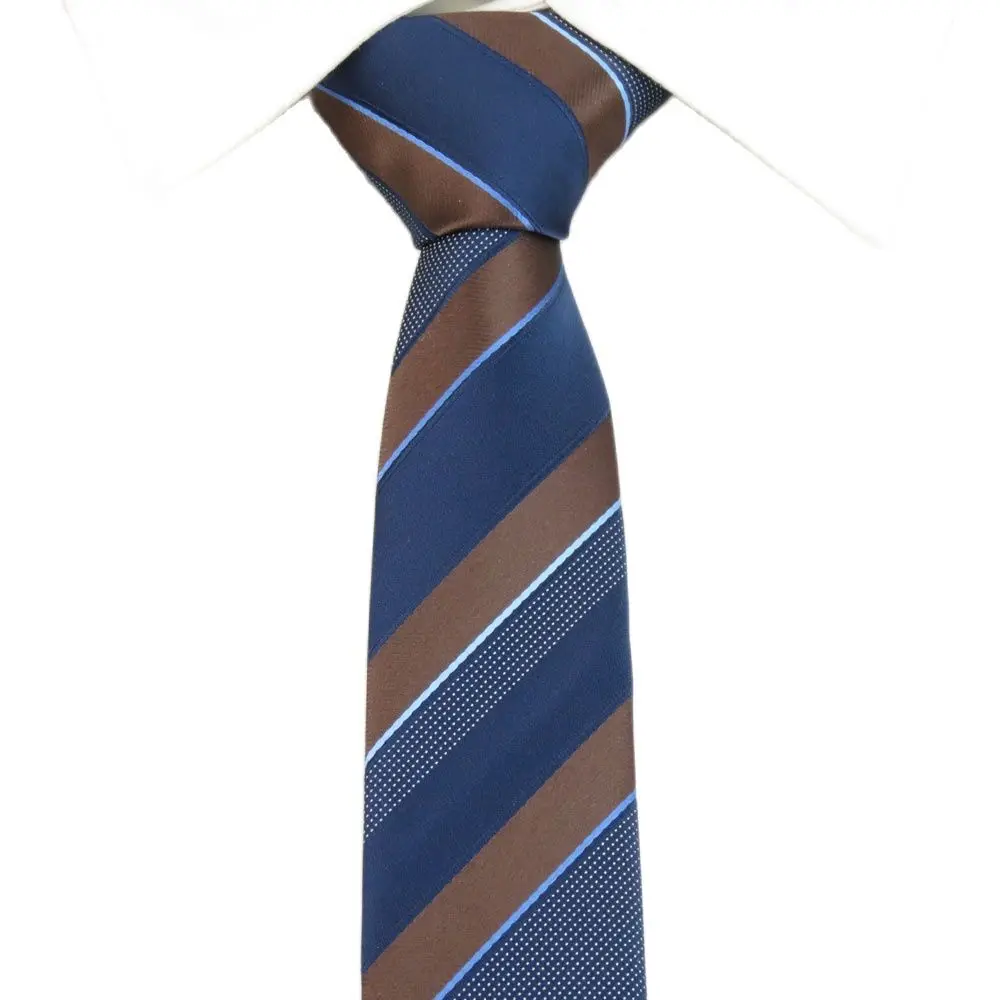 navy and coffee color striped desgin necktie for men's fashion 5cm narrow ties bowtie polyester neck tie cravata