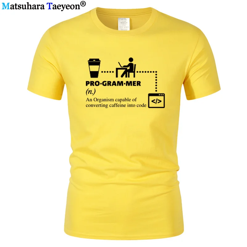 Programmer T-Shirt Men IT Guy Techie Coder Funny T-Shirts Summer Novelty Tee Shirt Men\'s Tshirt Computer Engineer Tops