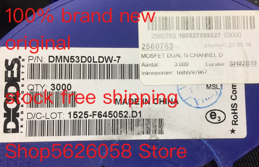 

DMN53D0LDW-7 SOT363 100% new original freeshipping 50PCS/LOT STOCK