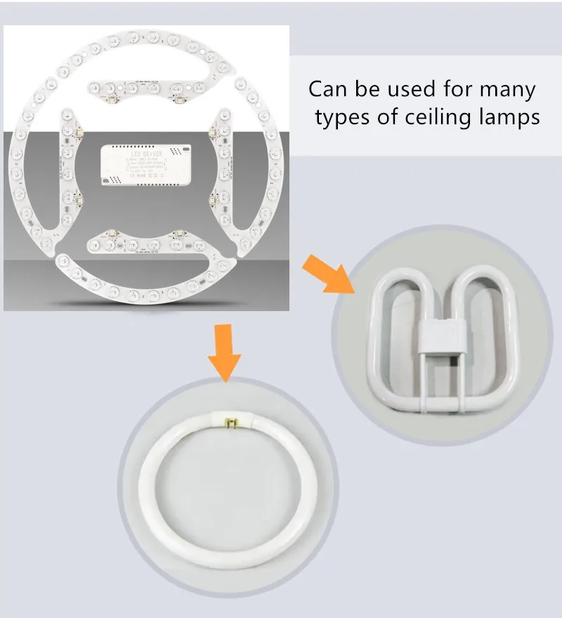 Imagem -03 - Placa Circular da Lâmpada do Diodo Emissor de Luz 220v-luz do Círculo do Painel do Anel de 240v Substitui a Lâmpada em Forma de u do Halogênio e do Anel 18w 27w 36w 45w Conduziu as Lâmpadas a