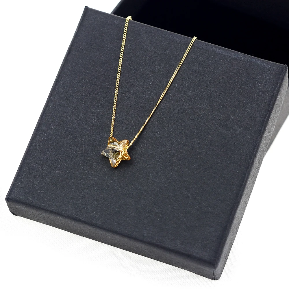 BAFFIN Simple Star Beaded Necklaces Pendant Crystals from Austria Silver Color Chain Necklaces For Women Office Jewelry
