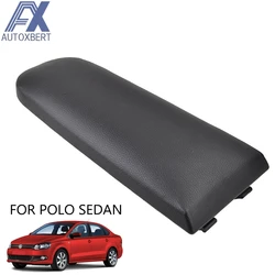 For Volkswagen VW Polo Sedan Center Console Arm Rest Lid PU Leather 2010 2011 2012 2013 2014 2015- 2018 Armrest Cover Latch