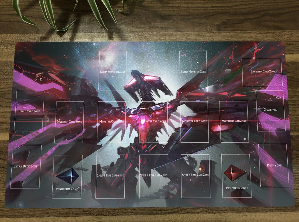 

YuGiOh Galaxy Eyes Tachyon Dragon TCG Mat Trading Card Game Mat CCG Duel Playmat Anti-slip Mouse Pad Mat 60x35cm Free Bag