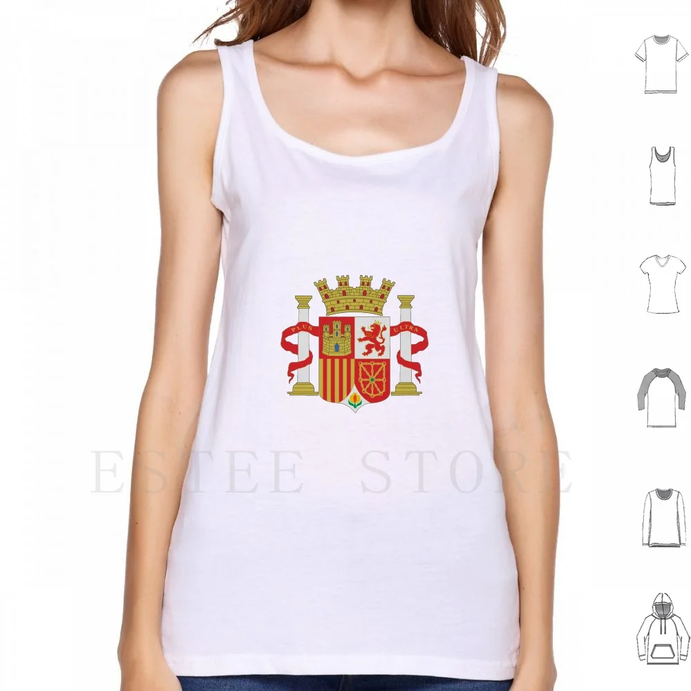 Escudo Ii Tank Tops Vest Cotton Escudo Spain Espa ? A Republica Republic Flag Plus Ultra