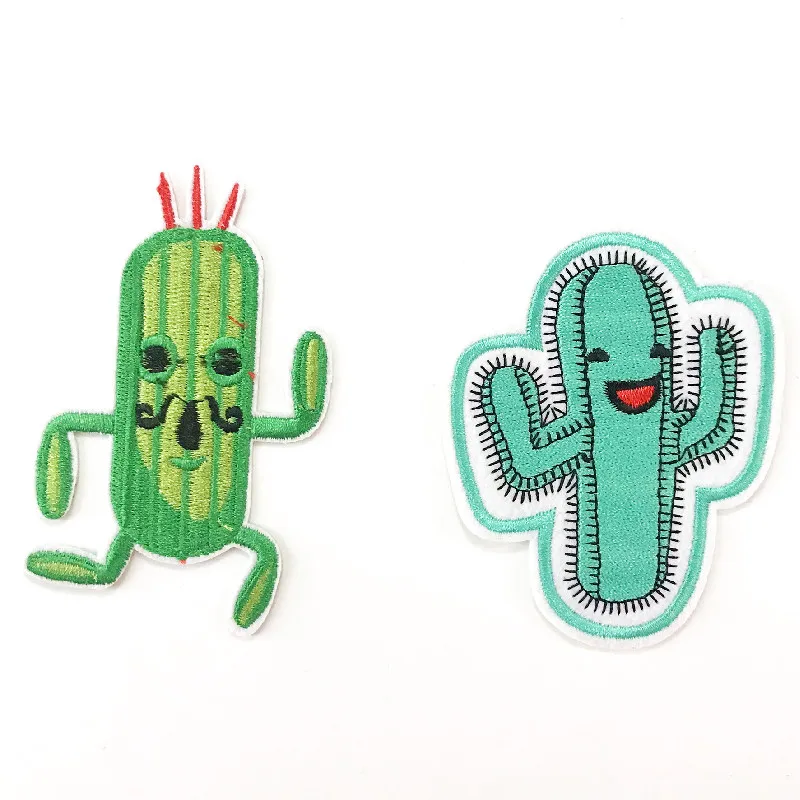 

rose Cactus high-quality patch Badges Embroidered Iron on for clothing hat bag Decoration DIY Individual stickers
