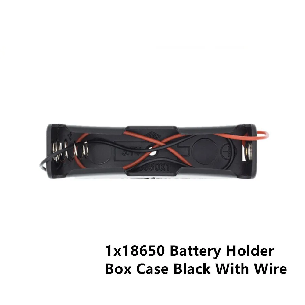 New And Original Plastic Standard Size AA/18650 Battery Holder Box Case Black With Wire Lead 3.7V/1.5V Clip