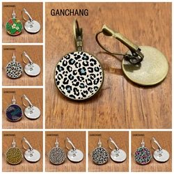 Leopard print earrings, leopard print flowers new fashion earrings jewelry women