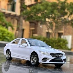 金属製の車のおもちゃ,モデルC260 l c-class de合金,ソルチェスト,車のシミュレーション,音と光,子供へのギフト,1/32