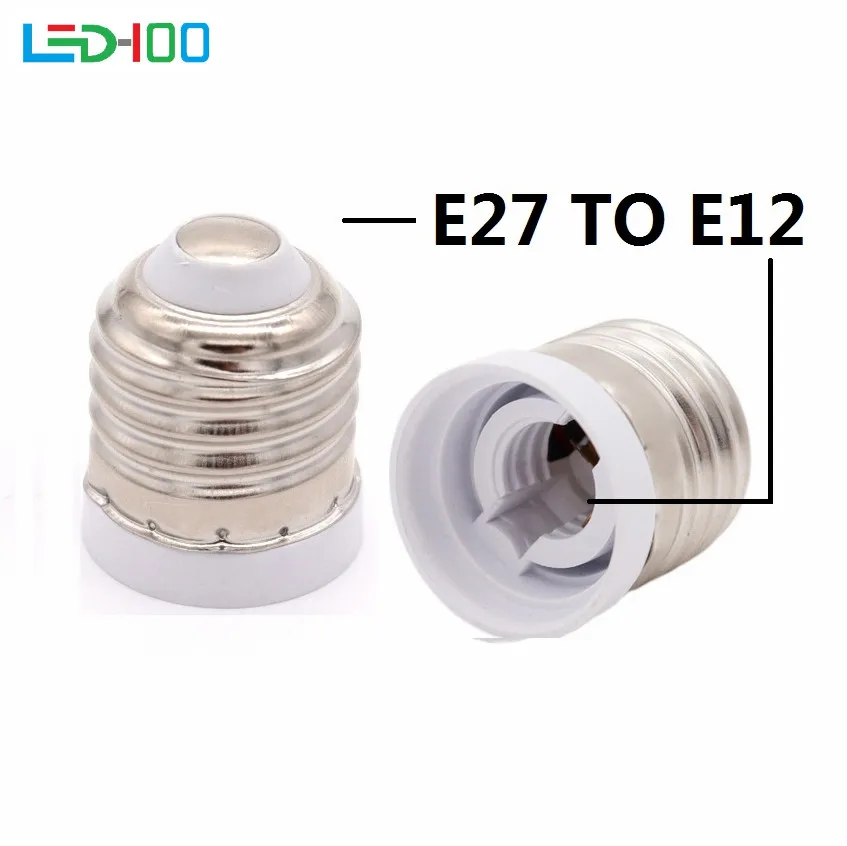 

socket E27 To E12 Lamp Holder Converter E12 Lamp Socket Adapter E27 Lamp Base Fireproof Material Screw Mouth Lamp Socket Changer