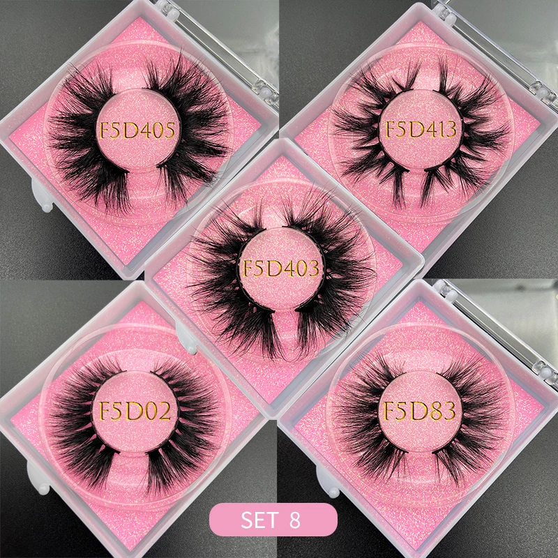 Wholesale order 50pairs/lot free logo MIKIWI Custom box 24 Styles soft dramatic Eye lashes 5D real mink handmade thick eyelashes