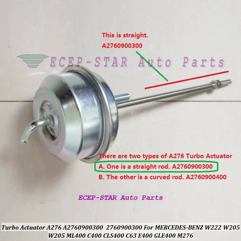 

Turbo Actuator A276 A2760900300 2760900300 A2760901480 For MERCEDES BENZ W222 W205 ML400 C400 CLS400 C63 E400 GLE400 M276