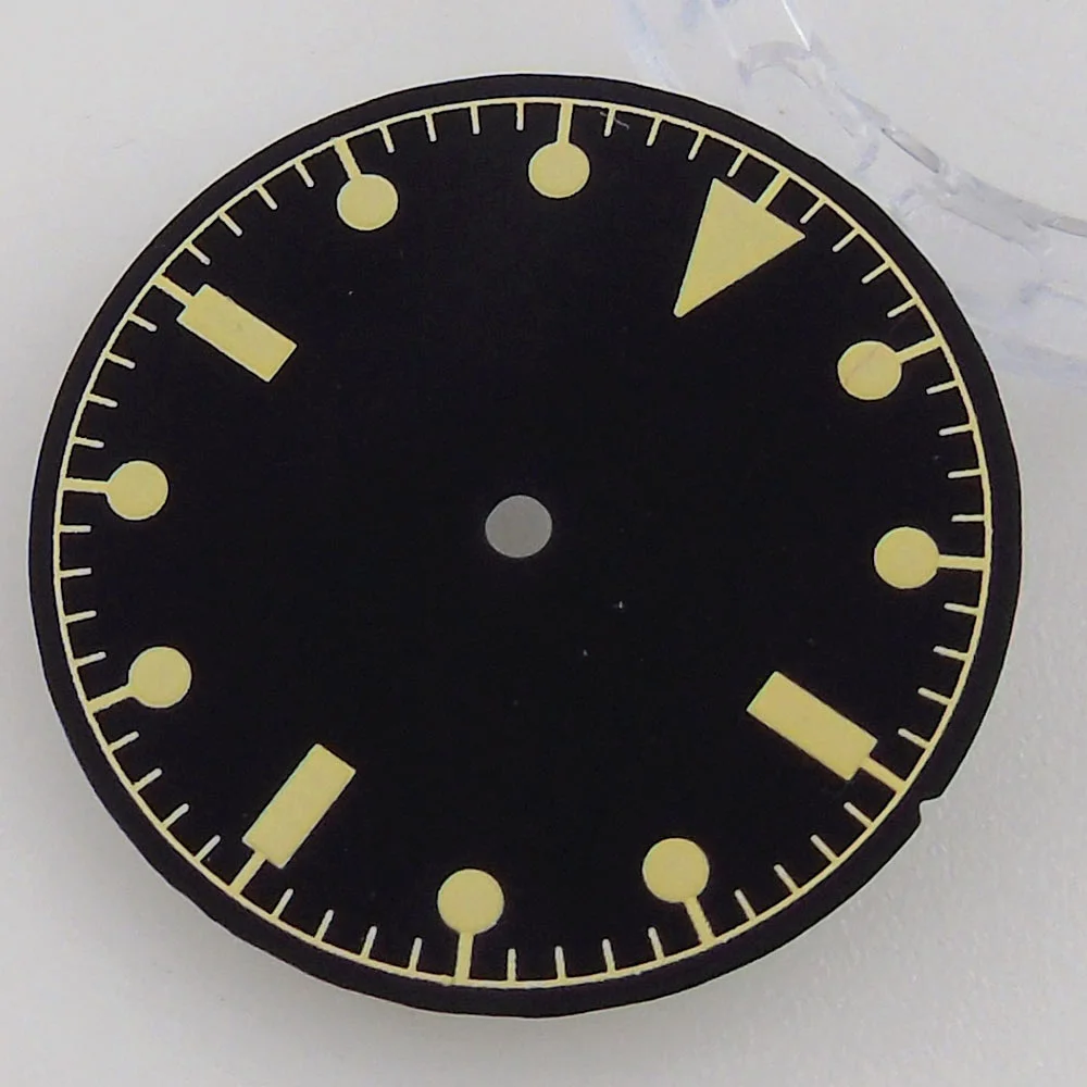 29MM California Luminous Black Watch Dial Face For NH35 NH36 MIYOTA 82 Series Mingzhu ETA 2836 2824 Automatic Movement Hands Set