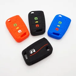 Cocolockey Silicone Car Key Remote Cover Case for Vw Polo Gol 2016 Golf 7 MK7 Bora Passat Touran Tiguan 3 Buttons Key Protector