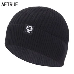 Brand Skullies Beanies Men's Winter Beanie Hat Winter Hats For Men Cap Winter Knitted Hat Women Bonnet Homme Male Mask Solid Cap