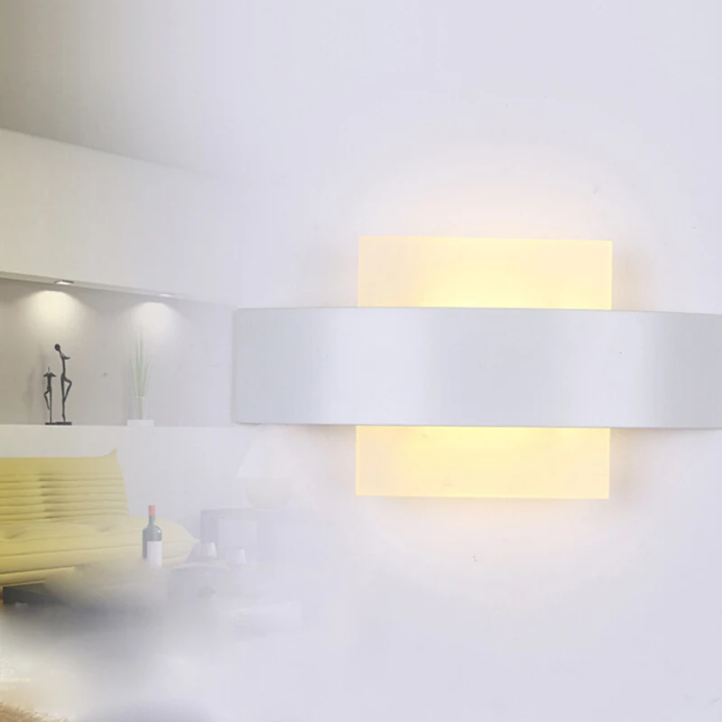 

7W LED Wall Sconces Light Fixture 2835 SMD Bedside Lamp Acrylic Dining Room Store Studio Hotel