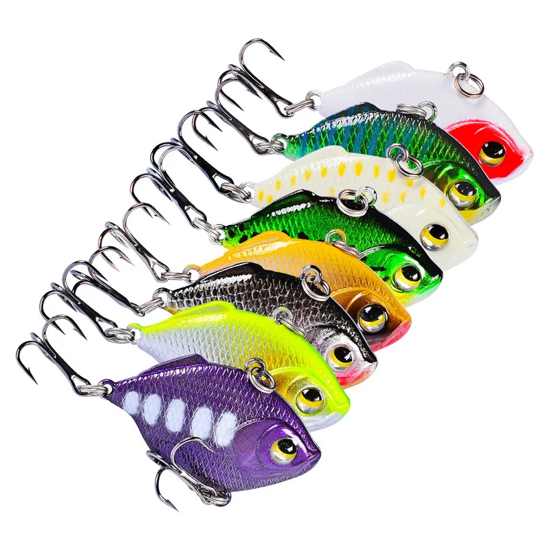 1 PCS Metal VIB Blade Glow Cicada Lure 4.5cm/8.5g Sinking Tail Spinner Baits Bibe for Bass Pike Perch Fishing