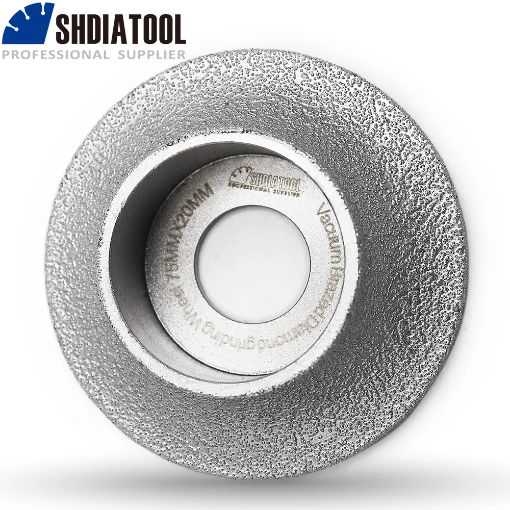 Shdiatool 1pc 75mm x 20mm roda de esmerilhamento de diamante soldado a vácuo para perfil de borda lamina