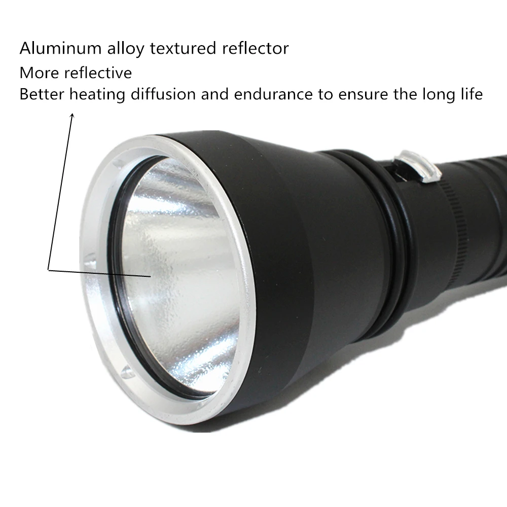 Waterproof diving flashlight  XHP70 LED white/Yell light underwater sucba dive photography spearfishing torch +2x 22650 +charger