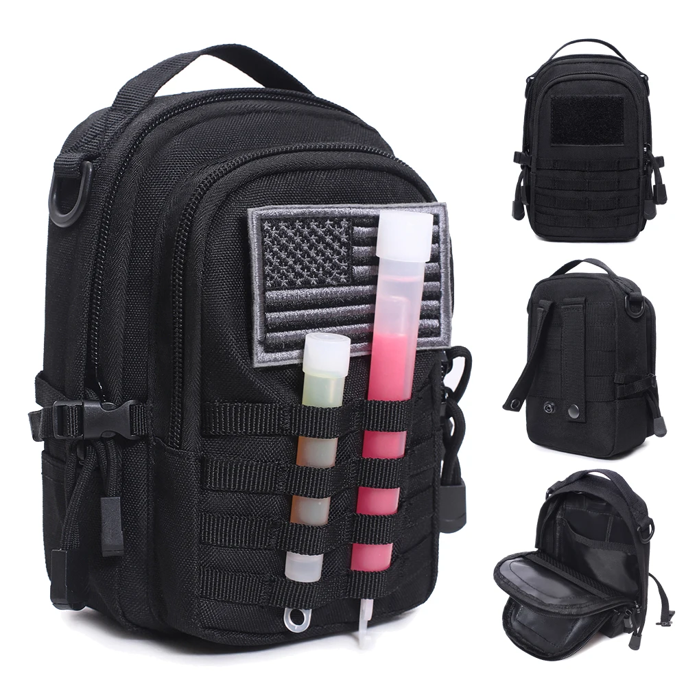 

Tactical Small Molle Bag Outdoor Hiking Camping Hunting First Aid Kit Tactical Medical Bag EDC Waist Bag Phone Pouch