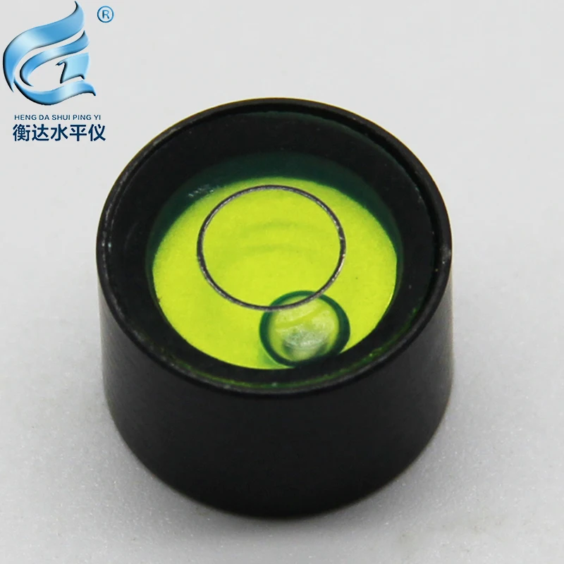 High-precision horizontal bubble Round metal bubble level 15*10