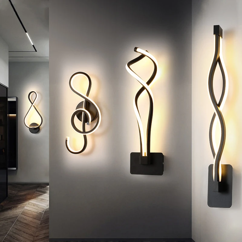 

Creative Modern Minimalist LED Wall Light Living Room Bedroom Bedside Aisle Furniture Lighting Home Decorative Wall Lamp