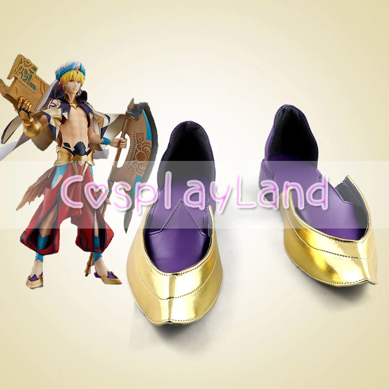 

Fate Grand Order FGO Caster Gilgamesh Cosplay Boots Shoes Men Shoes Customized Halloween Carnival Cosplay Costume Accessories