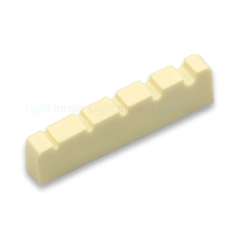 2 Pcs Ivory 4/5/6 String Electric Guitar Bass Nuts Plastic material Replacement Parts