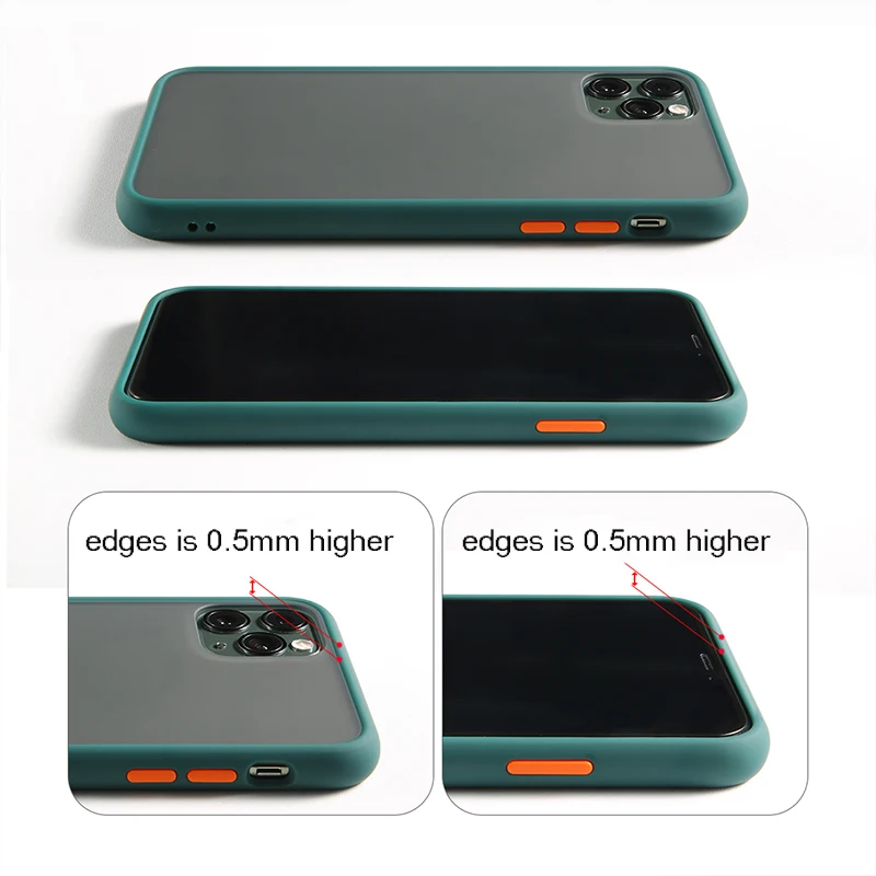 Luxury Shockproof Silicone Phone Case for iPhone 12 Mini 11 Pro Max XS XR 7 8 Plus Protective Matte Soft TPU Logo Cover Coque