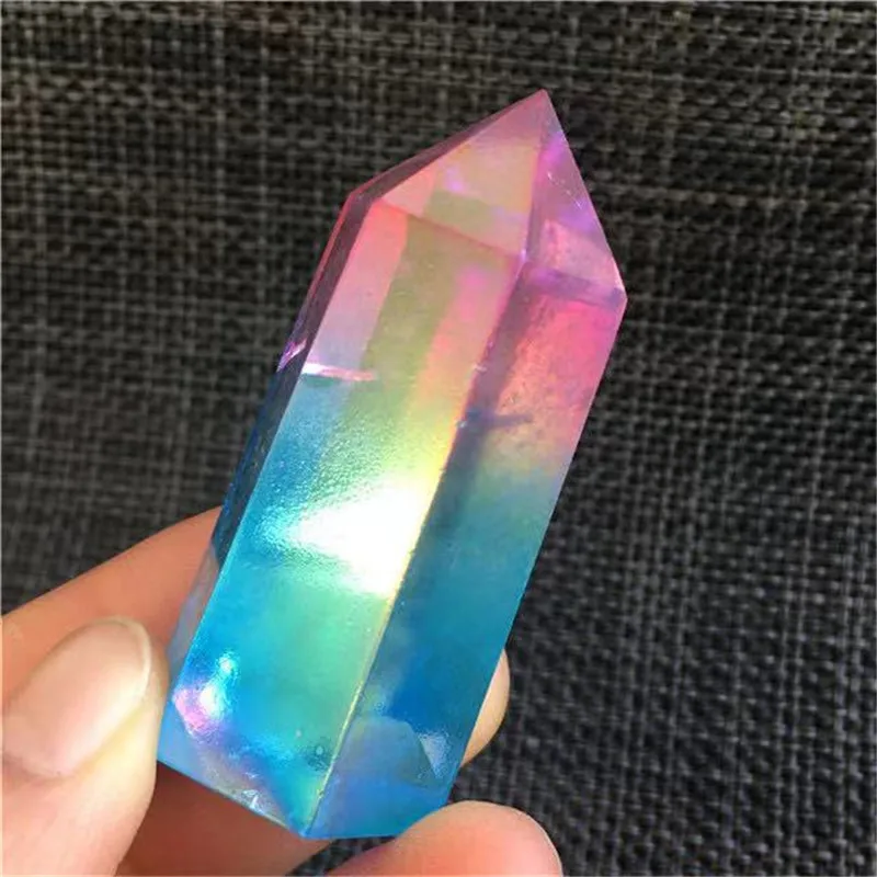 Natural Quartz Tower Spiritual Products Healing Crystals Aura Pink Blue Point for Home Decoration