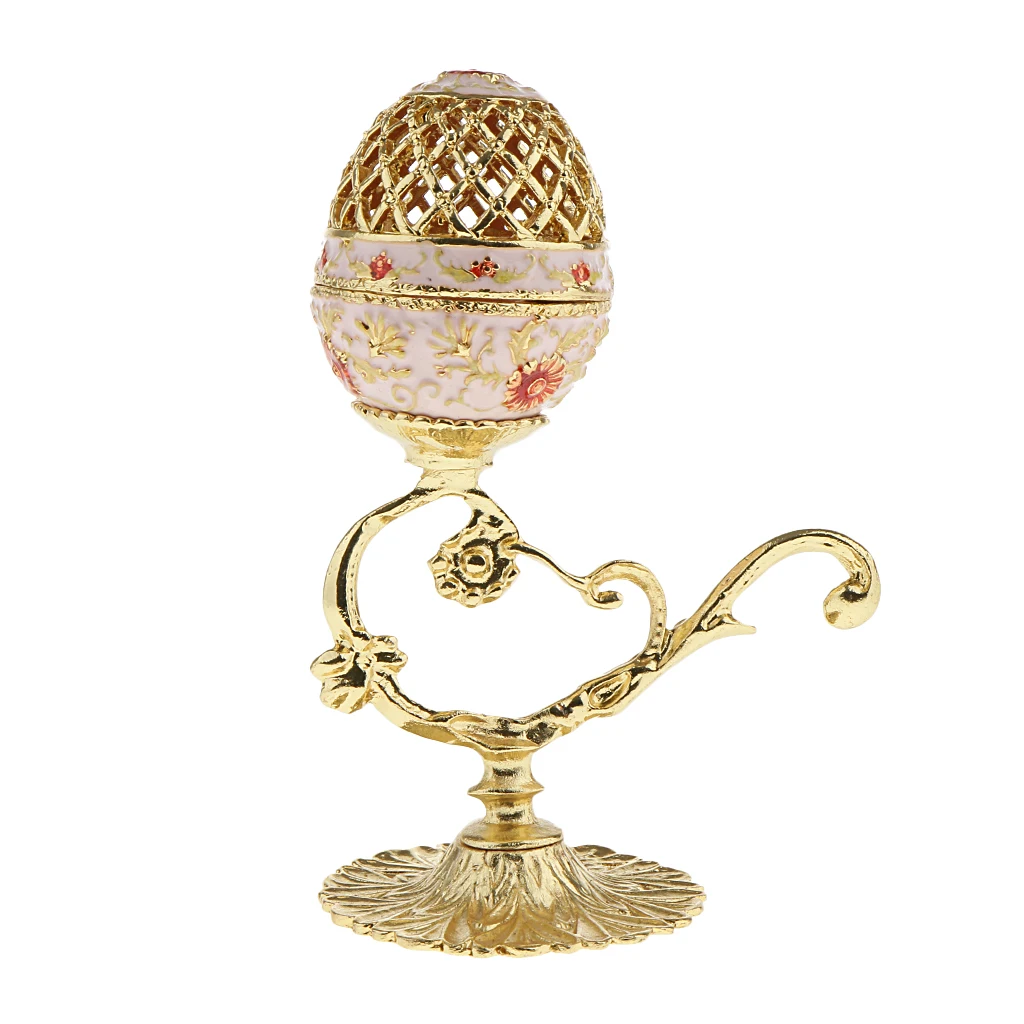 Hollow Out Egg Flower Mini Case Magnet Clasp Box Easter Egg Wedding Gift