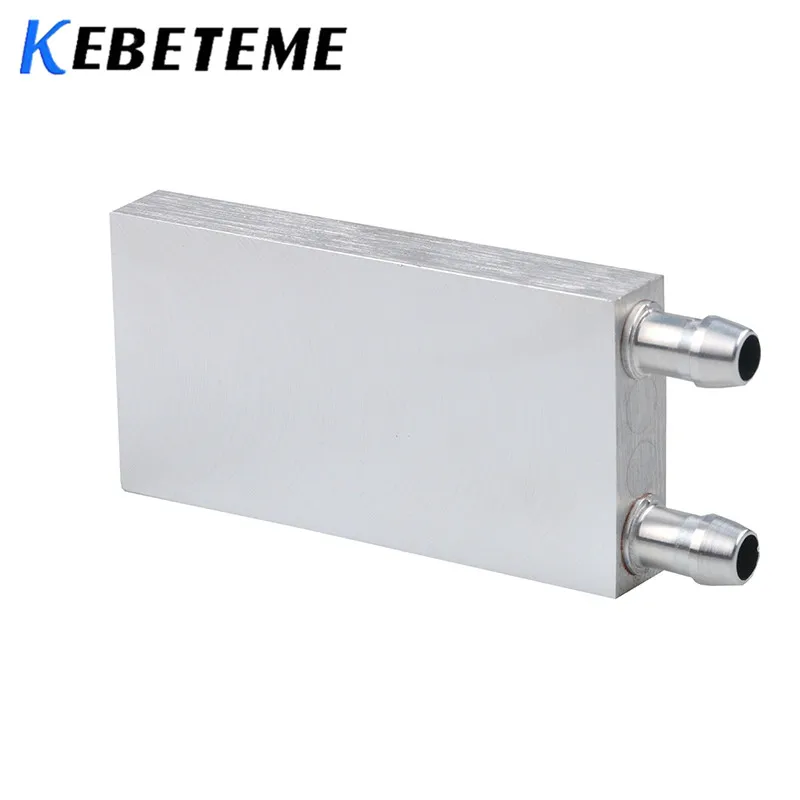 KEBETEME-기본 알루미늄 워터 쿨링 블록 40x80mm, 액체 워터 쿨러 방열판 시스템 실버 PC 노트북 CPU 용