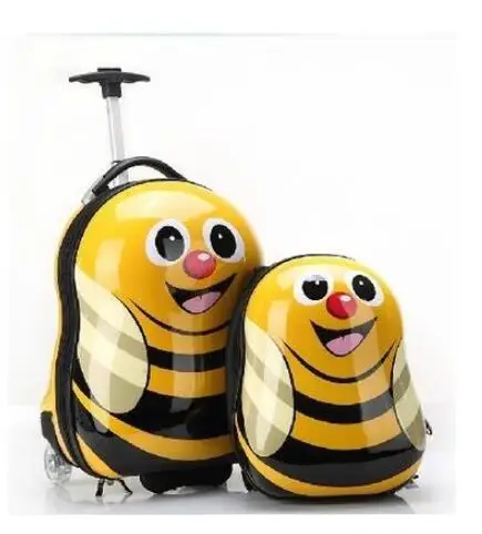 Rolling Suitcase for kids Carry on luggage suitcases  cartoon trolley bag for kids wheeled baggage for  Children travel Backpack