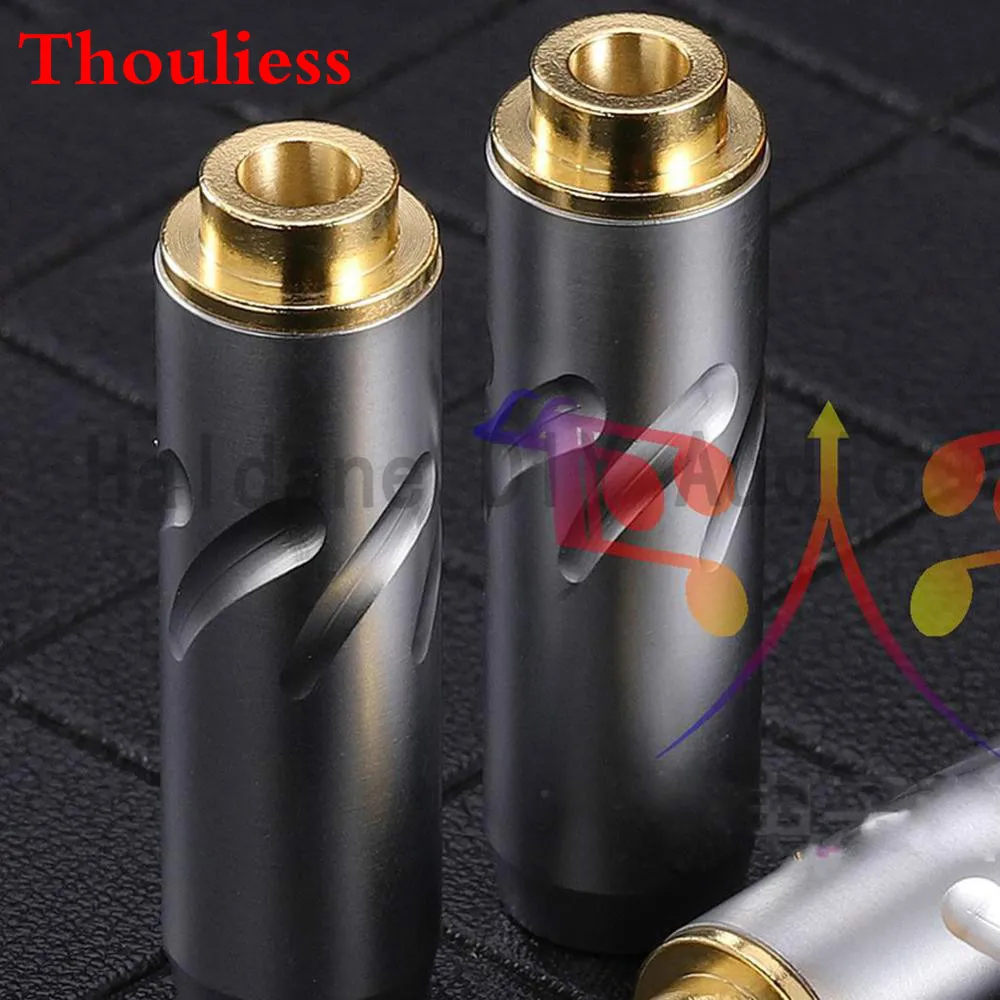 Thouliess HIFI 4.4mm 5 Poles Female Plug Jack Full Balanced Headphone Plug 4.4mm Connector Audio Adapter with Furutech