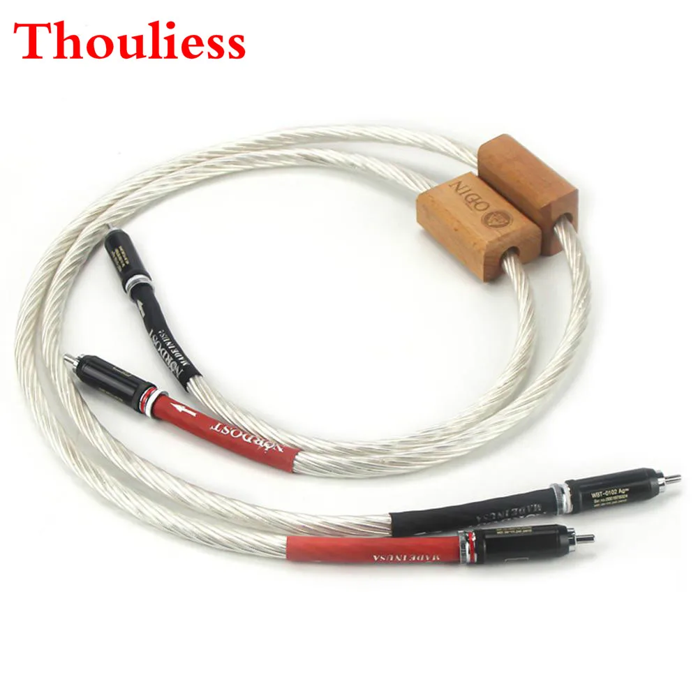 

Thouliess Pair HIFI Hi-End Nordost Odin RCA Reference Interconnect Audio Cable with Rhodium plated WBT-1020 RCA PLUG