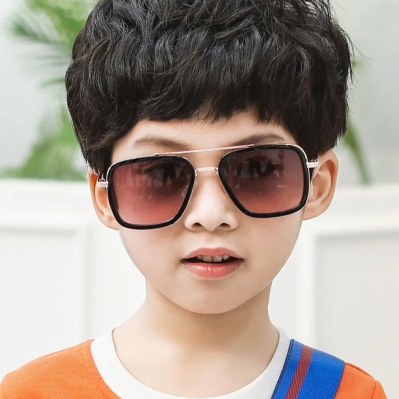 MYT_0285 Eisen Mann Gläser Tony stark Sonnenbrille Kinder Sonnenbrille Mode Baby Gläser Jungen Und Mädchen Kinder Sonnenbrille Shades