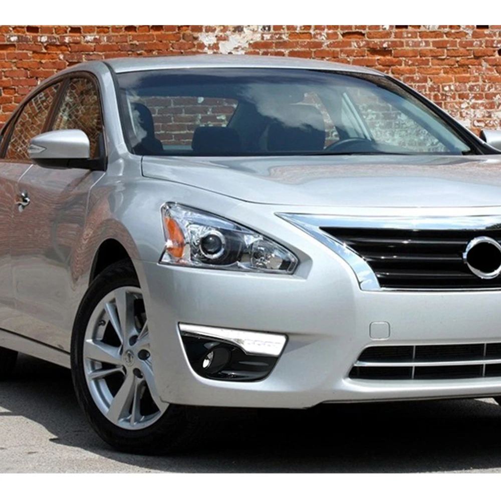 1 زوج سيارة LED DRL النهار تشغيل أضواء لنيسان ألتيما Teana 2013 2014 2015 2016 مصباح قيادة الوفير الضباب غطاء خفيف