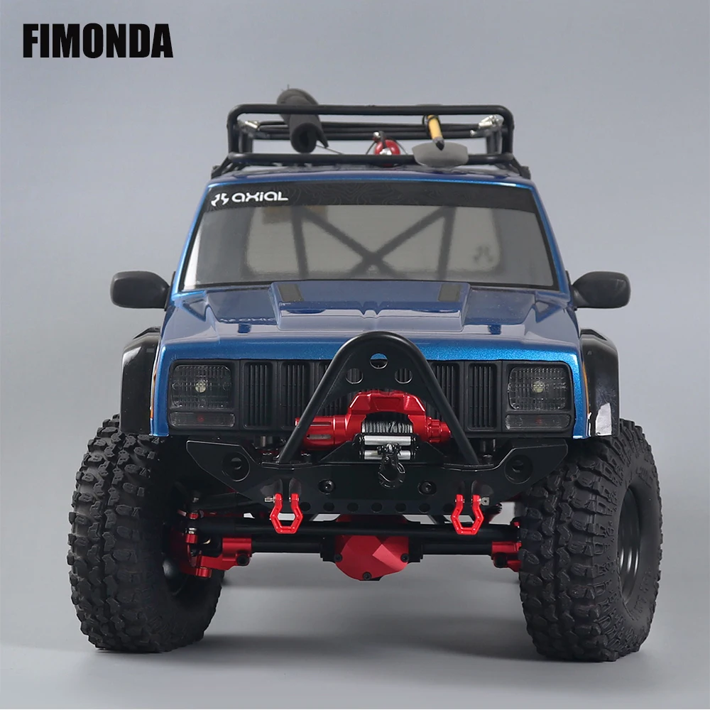 โลหะอัตโนมัติจำลอง Winch รีโมทคอนโทรลสำหรับ1/10 RC Crawler Axial SCX10 90046 TRX4 Redcat GEN8 CC01 TF2 D90