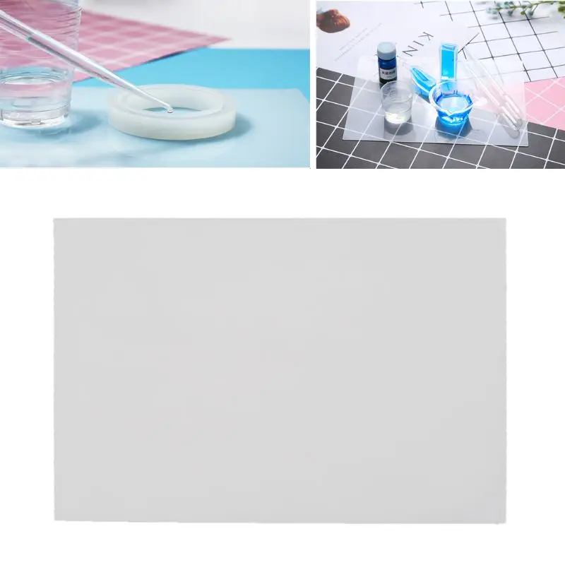 1 Pc Silicone Clear Mat Resin Pad Craft Tool High Temperature Resistance Sticky Plate