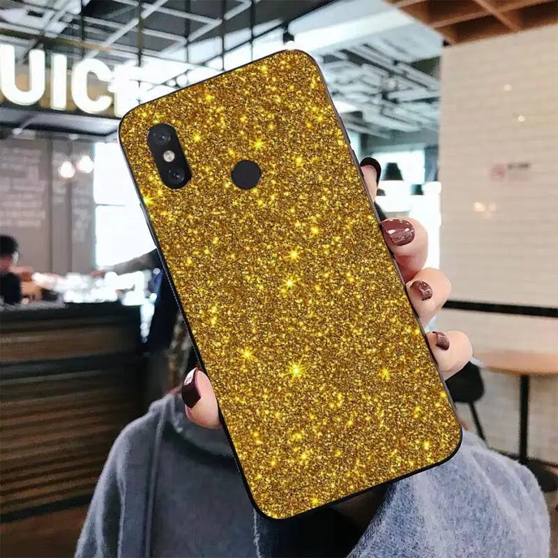 FHNBLJ Gold Pink Glitter Phone Case for Xiaomi mi 9 8 10 5 6 lite F1 SE Max 3 2 mix 2s