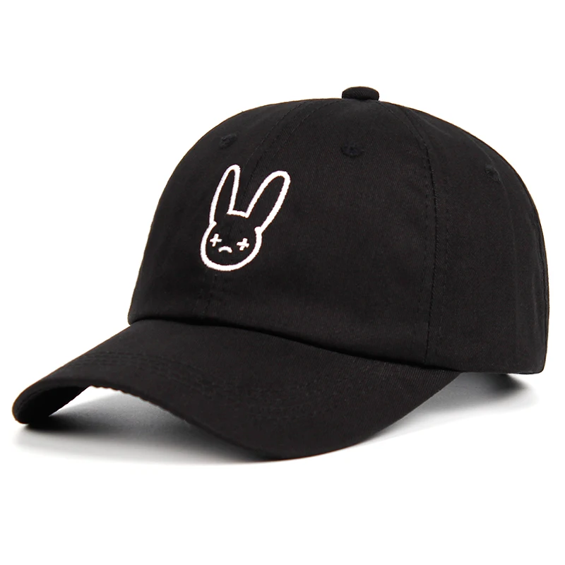 Bad Bunny-gorra de béisbol con bordado para hombre y mujer, gorro con estampado de rapero Reggaeton, 100% algodón, Snapback, Unisex, para ocio al