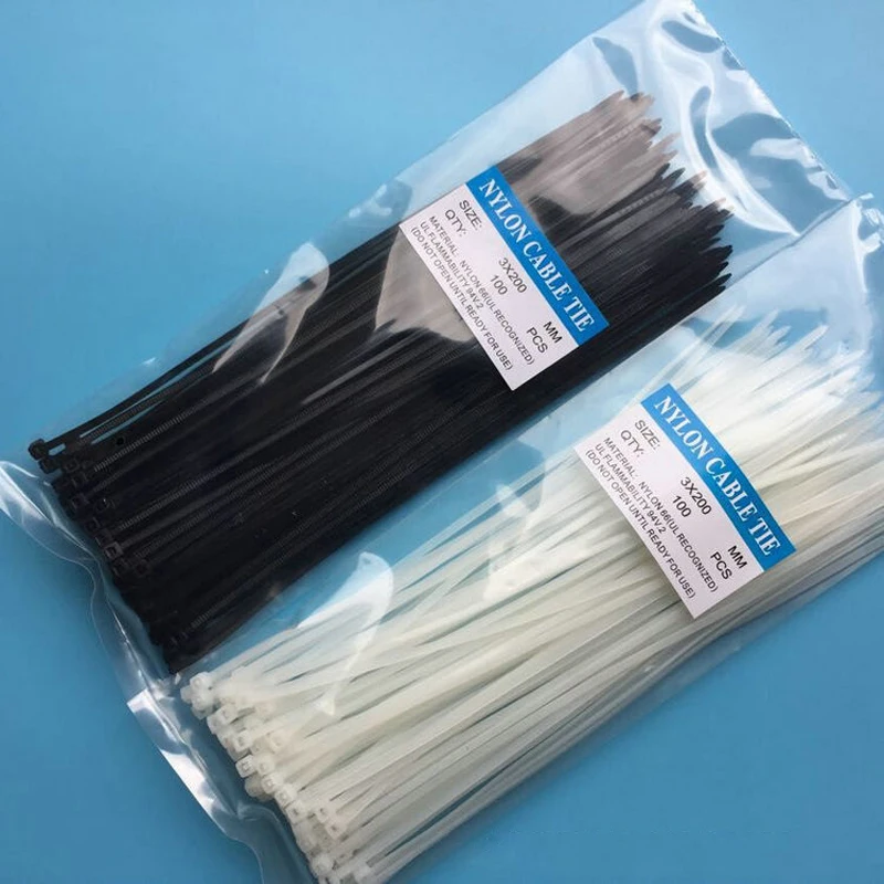 100 Buah 11 Warna 3*150 Mm Plastik Zip Dasi Mengunci Diri Nilon Kabel Lengan Ikatan Hitam Kawat Mengikat Bungkus Tali UL Bersertifikat