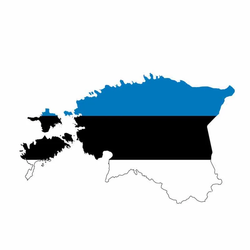 Personalized Estonia Flag Map Car Sticker Car Window Motorcycle Laptop Decal
