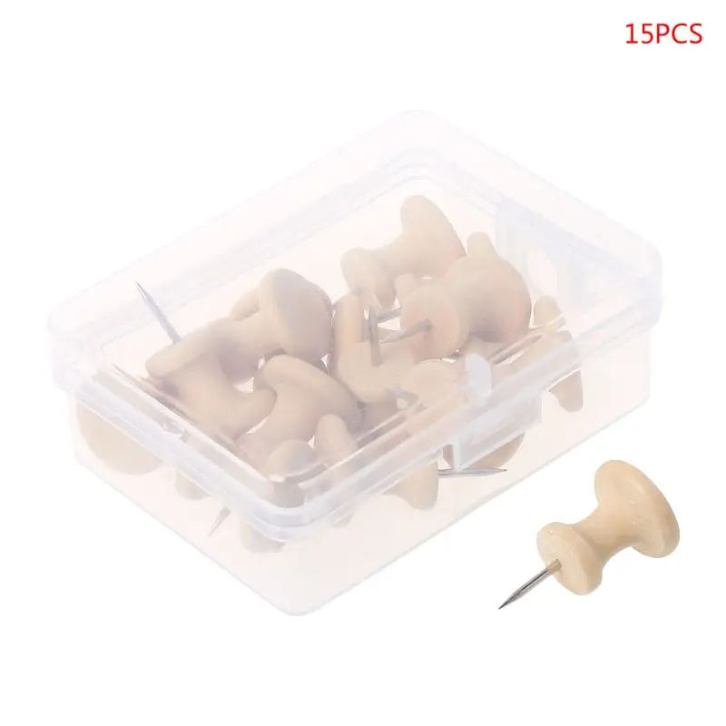 15 шт., деревянные кнопки с пробковой пробкой