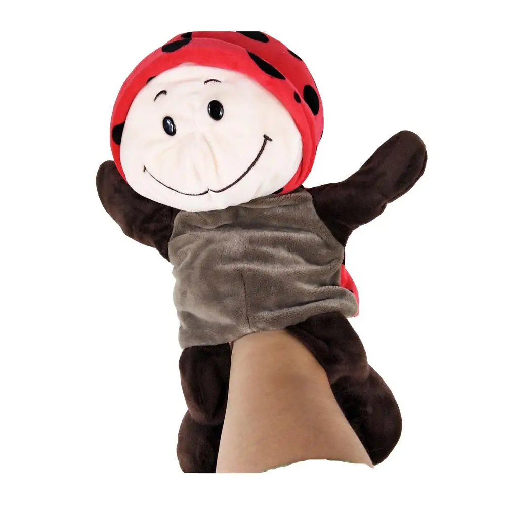 Children Ladybug Beetle Plush Toy Stuffed Hand Puppet