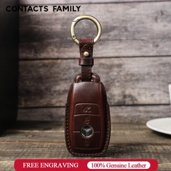 Genuine Leather Car Key Case Cover For Mercedes-Benz A C E S G CLS GLS CLA Class W211 W213 W205 W222 W177 AMG Accessories