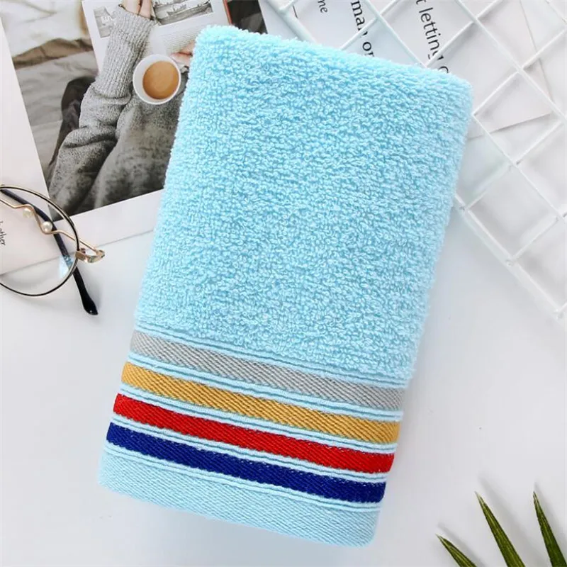 2Pcs Terry Cotton Towel 33x73cm Dobby Home Hand Towels For Adults Soft Friendly Shower Face Towels For Bathroom Washcloth