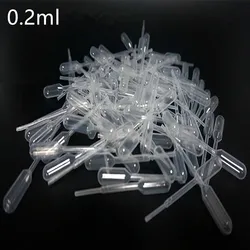 Pipette de pasteur en plastique, compte-gouttes de transfert pour expérience scolaire, 100 pièces, 200 pièces, 0.2ml