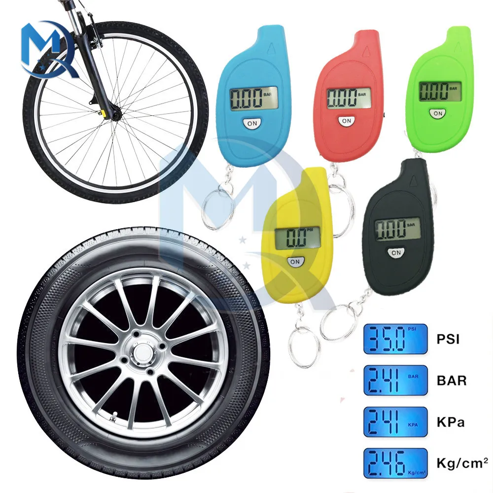 Mini Digital Tire Pressure Gauge 4 Types Pressure Unit Precision  Digital Barometer Tire Car Air Pressure Monitor Tester Meter