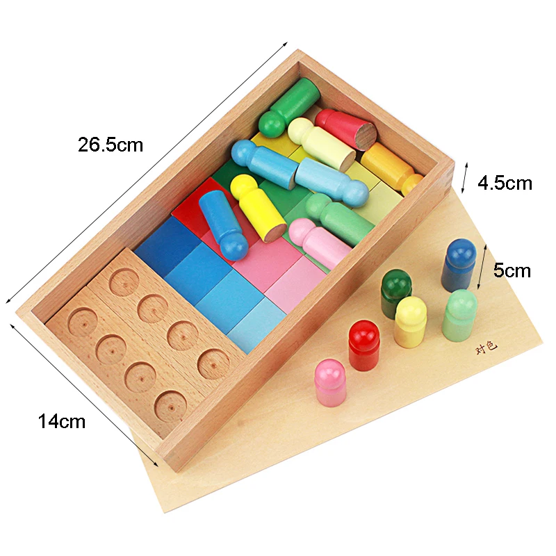 Brinquedos do bebê montessori cor semelhança triagem tarefa madeira pequena versão brinquedos para crianças brinquedo sensorial aprendizagem precoce